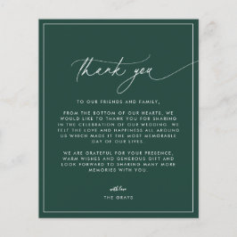 Emerald Bröllop - tackkort Flygblad