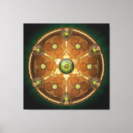 Emerald Celtic Chieftain's Shield Canvastryck