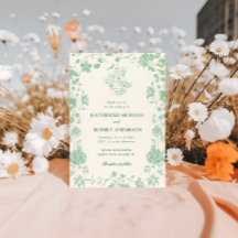 Emerald Chinoiserie Vintage Blommigt Bröllop