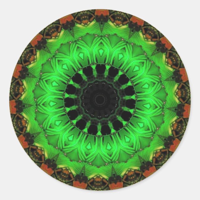 emerald cirkel Sticker Runt Klistermärke (Framsida)