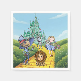 Emerald City Fantasi Födelsedags Gula Tegelsvägen Pappersservett