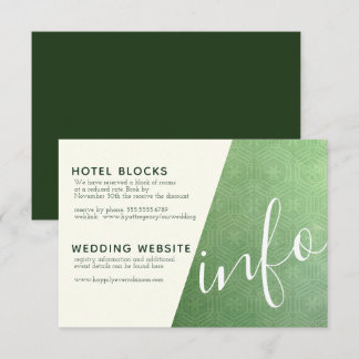 Emerald City Info Card Inbjudningar