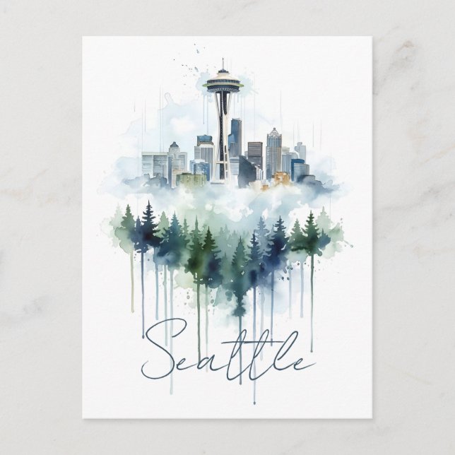 Emerald City Mist: Seattle Vykort (Framsida)