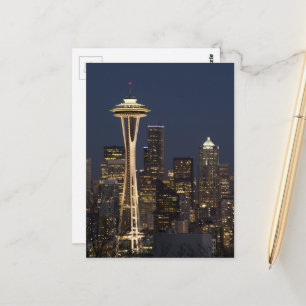 Emerald City Seattle Washington Space Nål Postc Vykort