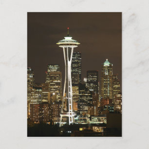 Emerald City Seattle Washington Space Nål Vykort
