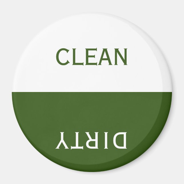 Emerald Clean Dirty Dishwasher Sign Magnet (Framsidan)