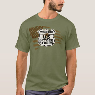 Emerald Coast Chapter - Sönderriven flagga sepia T Shirt
