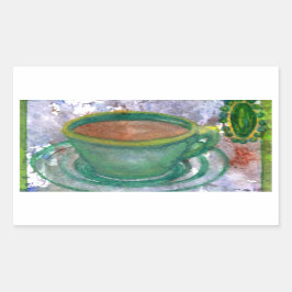 Emerald Coffee CricketDiane Coffee Art Rektangulärt Klistermärke