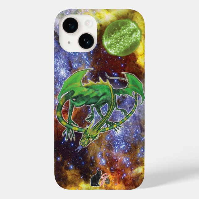 Emerald Cosmic Dragon Fodral-Mate iphone case (Baksida)