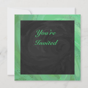 Emerald Cream och Black Party Inbjudningar