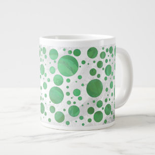 Emerald Cream Polka Dot Jumbo Mugg