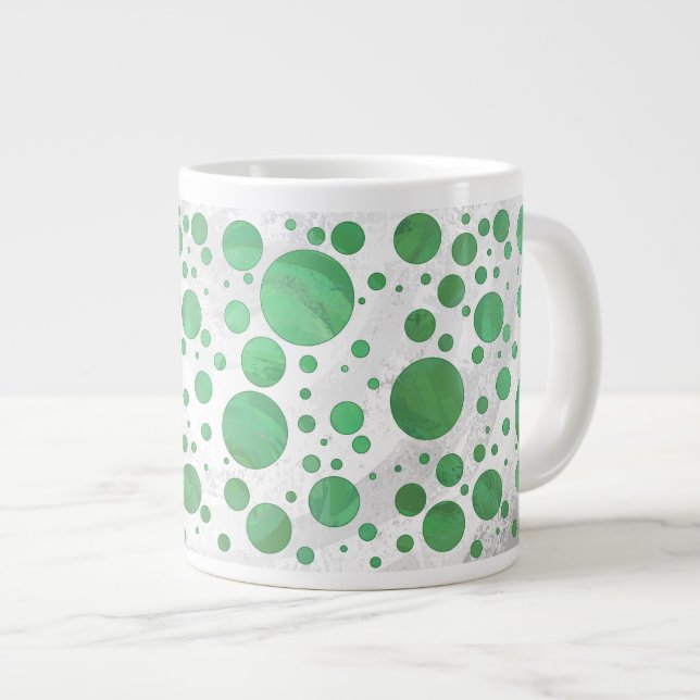 Emerald Cream Polka Dot Jumbo Mugg (Framsida höger)