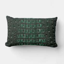 Emerald Crocodile Leather Luxury Exotic Skin Lumbarkudde