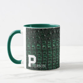 Emerald Crocodile Leather Luxury Exotic Skin Mugg