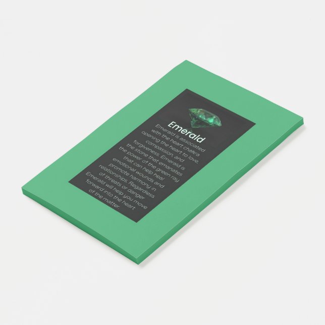 Emerald Crystal betyder judelry-skyltar Post-it (Vinklad)