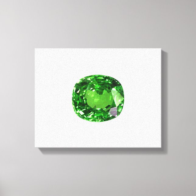 Emerald Cushion cut Canvastryck (Framsida)