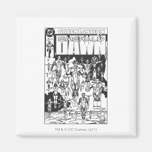 Emerald Dawn Cover, Black and White Magnet (Framsidan)