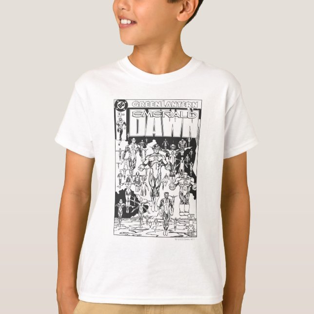 Emerald Dawn Cover, Black and White Tee (Framsida)