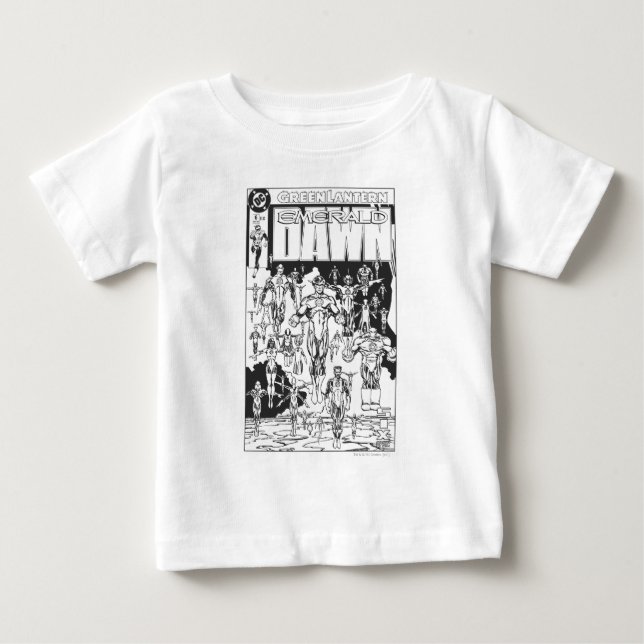 Emerald Dawn Cover, Black and White Tee Shirt (Framsida)