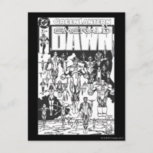 Emerald Dawn Cover, Black and White Vykort