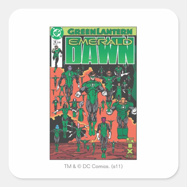 Emerald Dawn Cover Fyrkantigt Klistermärke (Framsida)