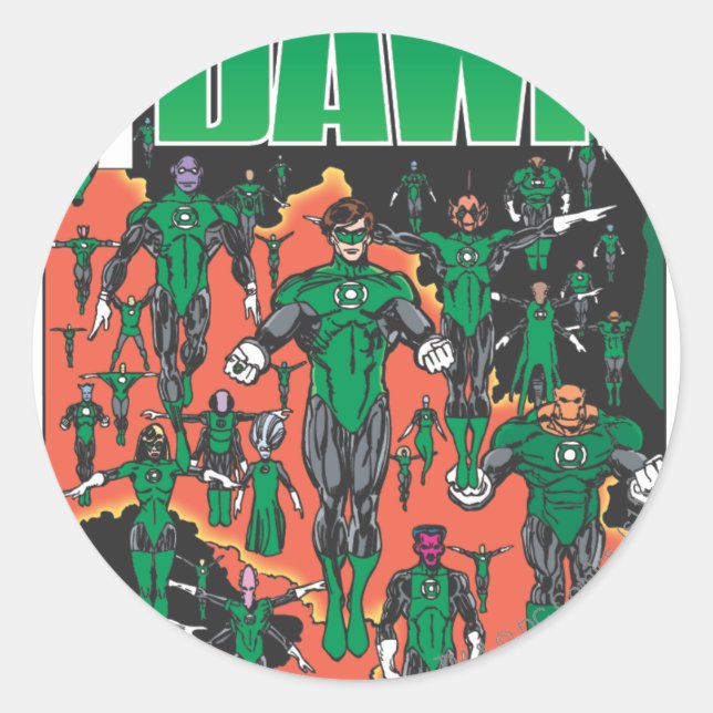 Emerald Dawn Cover Runt Klistermärke (Framsida)