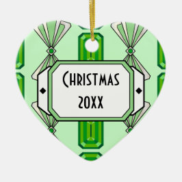 Emerald Deco Rand Julgransprydnad Keramik