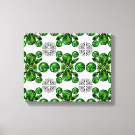 Emerald Diamond Gemstone Art Green Canvastryck