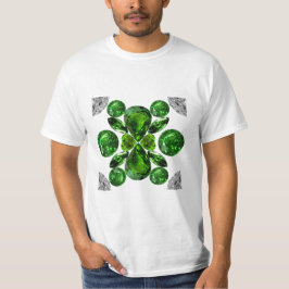 Emerald Diamond Gemstone Art Green T Shirt