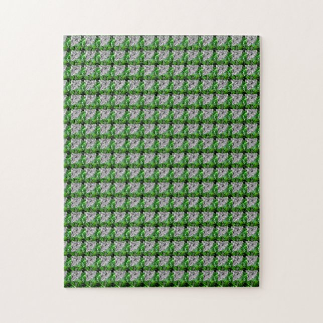 Emerald Diamond Gemstone Art Grönt Pussel (Vertikal)