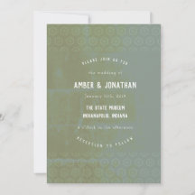Emerald Distress Elegance Wedding bjudande