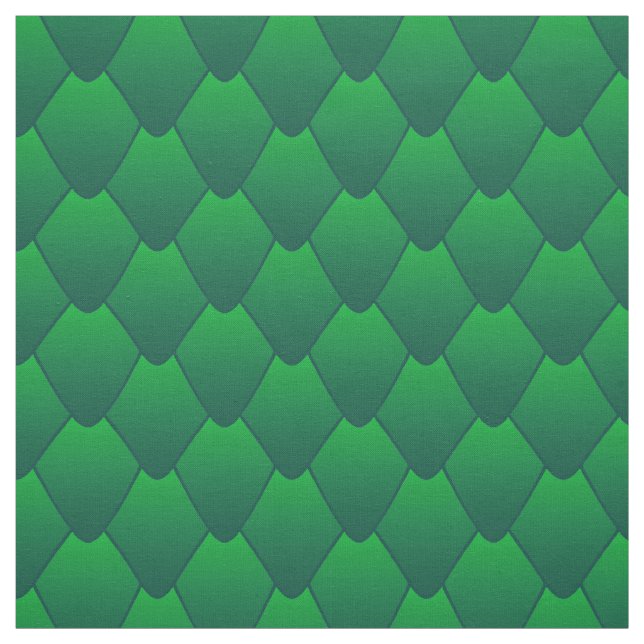 Emerald Dragon Scales Tyg (Provkarta)