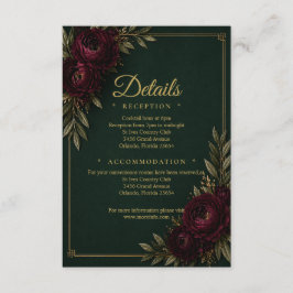 Emerald Elegance Detaljerad Kort