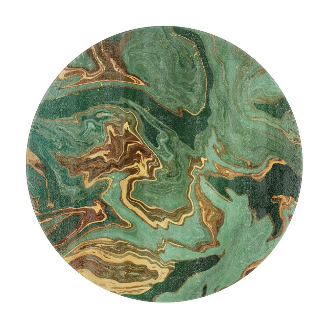 Emerald Elegance: Guld Marble Luxury (Framsidan)