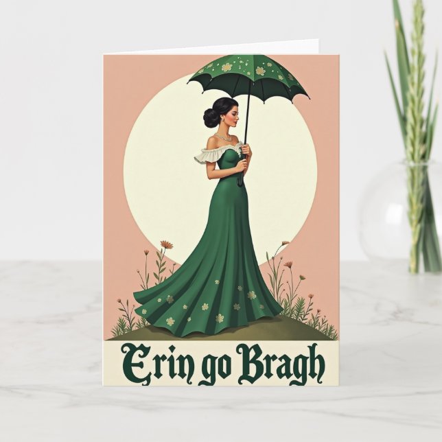 Emerald Elegance Irländsk Stolthet Kort (Framsida)