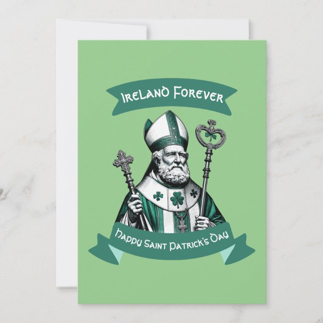 Emerald Elegance: St. Patrick's Day Bishop Tribute Inbjudningar (Framsida)