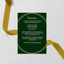 Emerald Elegance Wedding Enclosure Card Tilläggskort