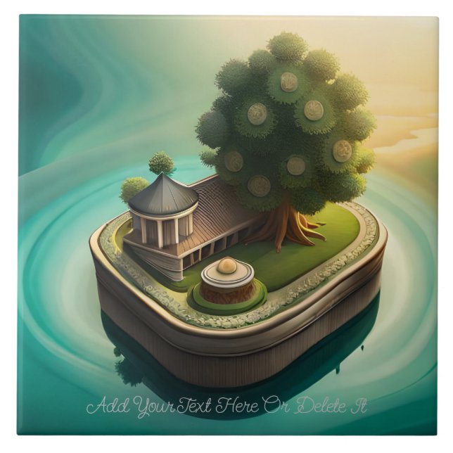 Emerald Enchantment - Dreamlike Home, Livets träd Kakelplatta (Framsidan)