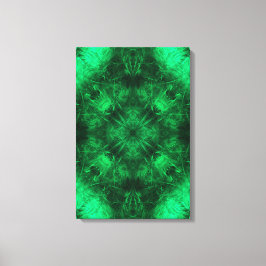 Emerald Energy Mandala Fraktal Konst Canvastryck