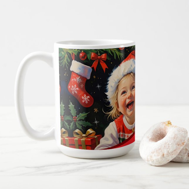 Emerald Enkel Söt Tomte  Kaffemugg (Med munk)