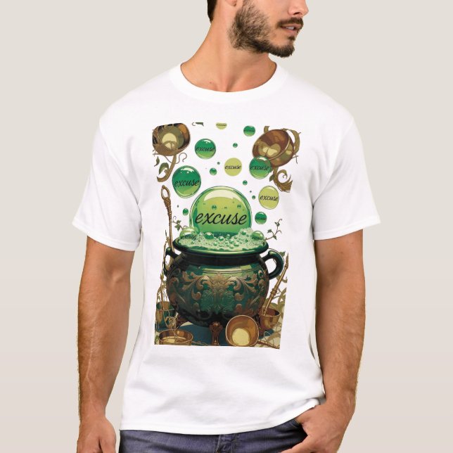 Emerald Excuses Cauldron Graphic Tee (Framsida)