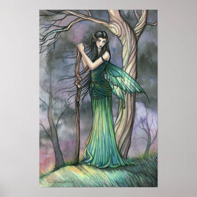 Emerald Fae Fairy Poster av Molly Harrison (Framsidan)