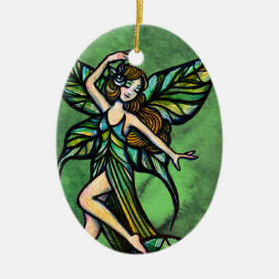 Emerald Fairy Julgransprydnad Keramik