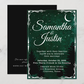 Emerald Fantasy Forest Wedding bjudande Inbjudningar