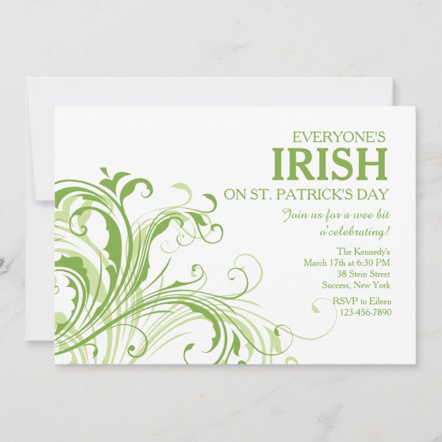 Emerald Ferns-inbjudan Inbjudningar (Framsida)