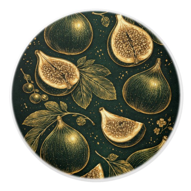 Emerald Fig Planner Gold Botanical Accents Knob Knopp (Framsidan)