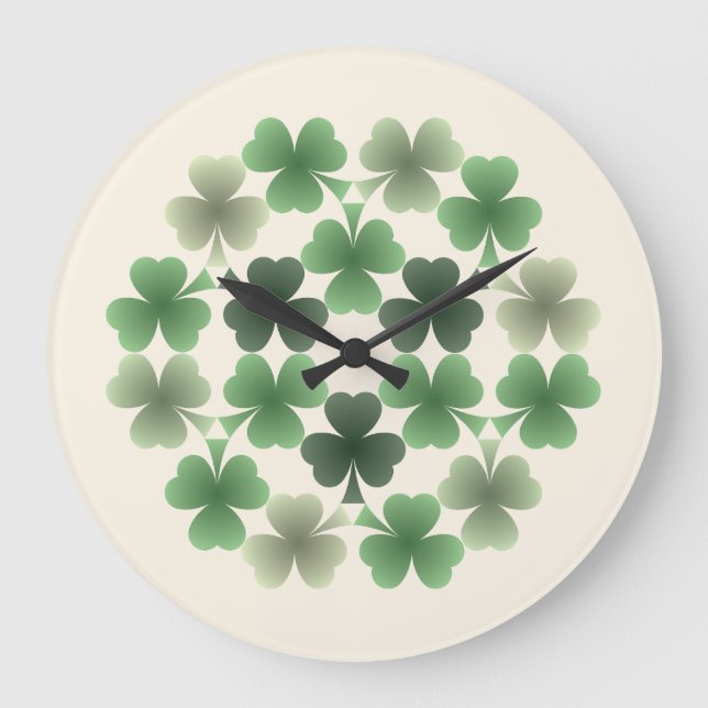 Emerald Flourish Wall Clock Stor Klocka (Framsida)