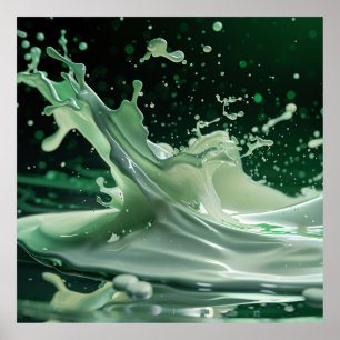 Emerald Fluid Dynamics Stänk Poster