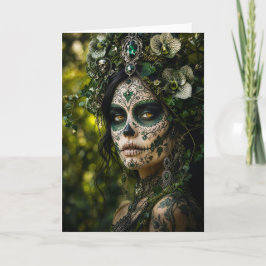 Emerald Forest Calavera – Grön Botanisk Kort