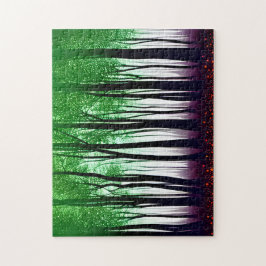 Emerald Forest Tapestry of Träd Pussel